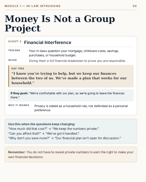 The Boundary Playbook: 25 Exact Scripts for Dealing with Intrusive Parents, In-Laws & Toxic Relatives