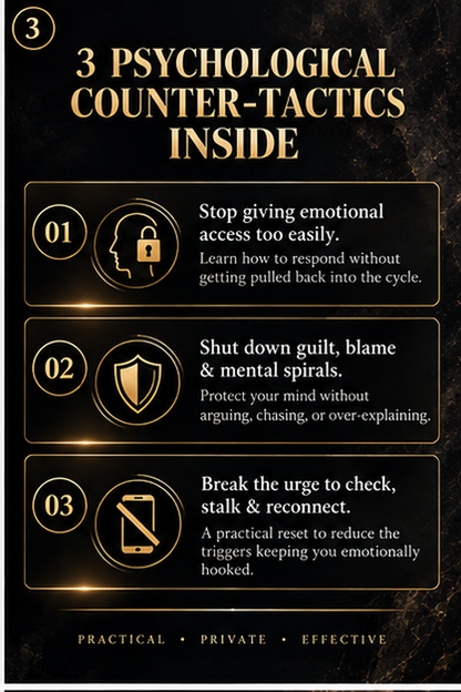 THE DETACHMENT PLAYBOOK 3 Dark Psychology Counter-Tactics to Stop Overthinking & Move On Fast