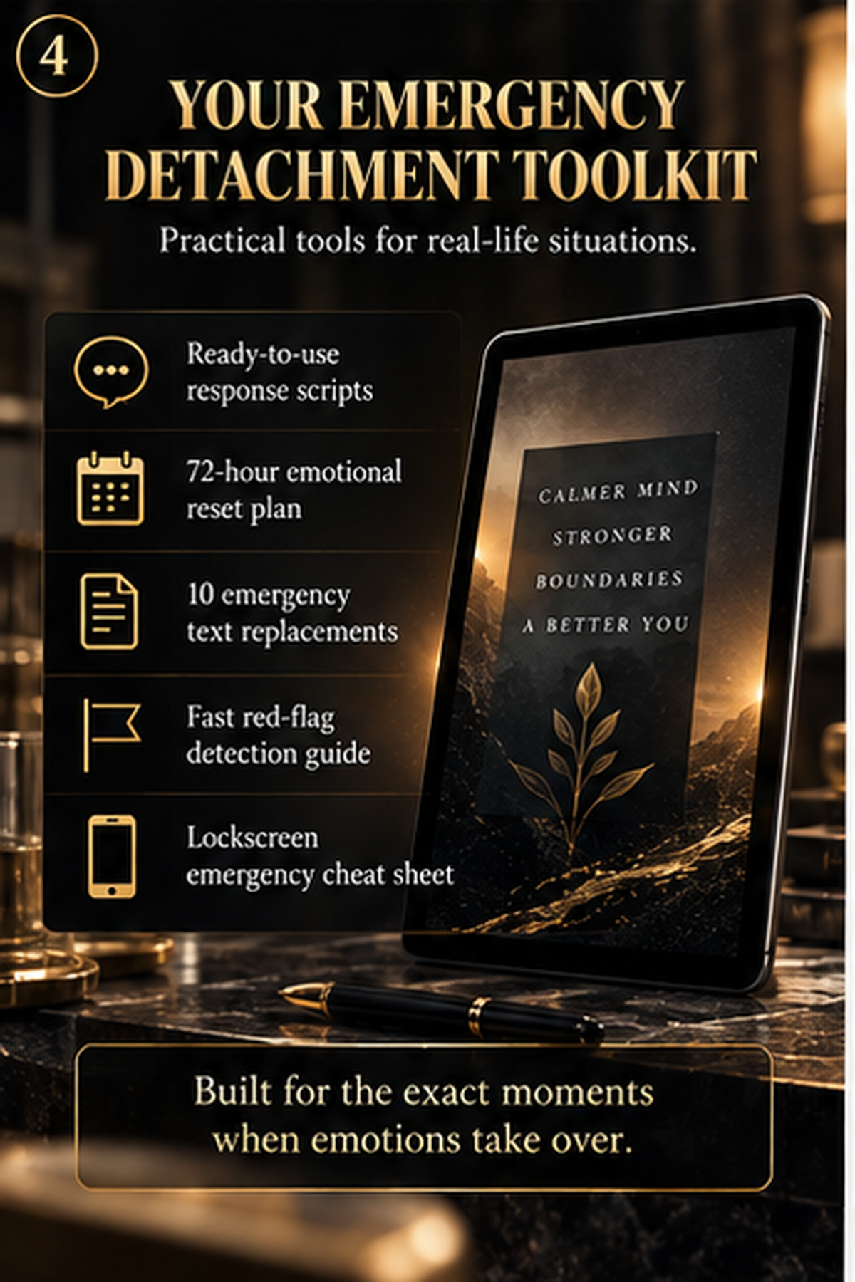 THE DETACHMENT PLAYBOOK 3 Dark Psychology Counter-Tactics to Stop Overthinking & Move On Fast