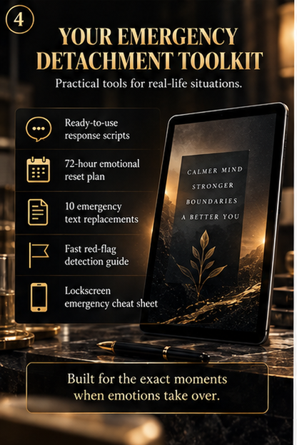 THE DETACHMENT PLAYBOOK 3 Dark Psychology Counter-Tactics to Stop Overthinking & Move On Fast