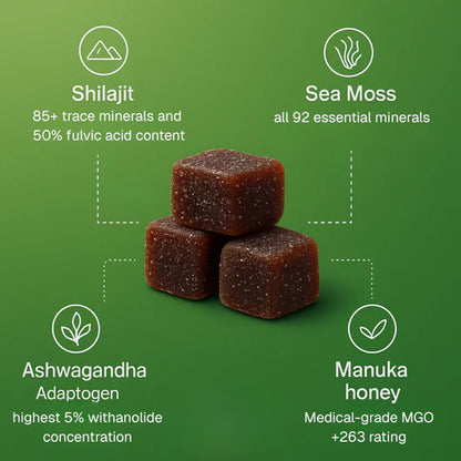 Cured 3 In 1 Gummies Cured Shilajit Gummies For Men