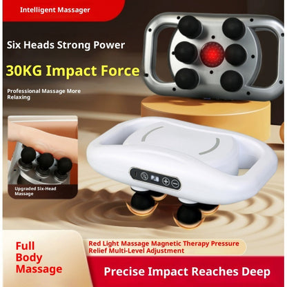 Muscle Relaxation Massager Multi-head Massage Gun Deep Tissue Body Fitness Muscle Electric Relax Massager For Back Shoulders Legs Foot 16 Heads