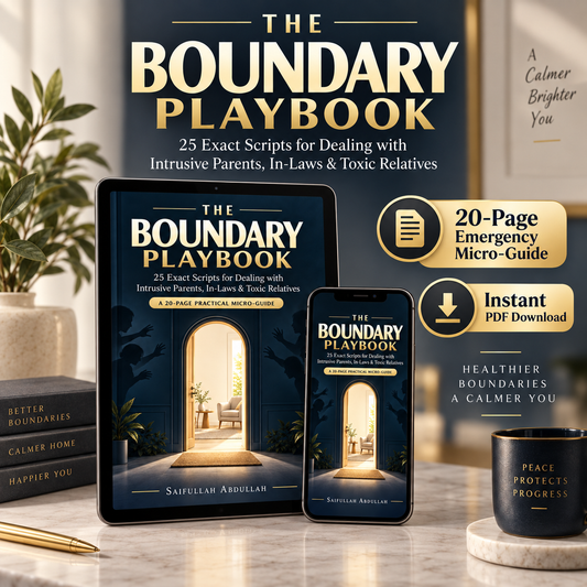 The Boundary Playbook: 25 Exact Scripts for Dealing with Intrusive Parents, In-Laws & Toxic Relatives