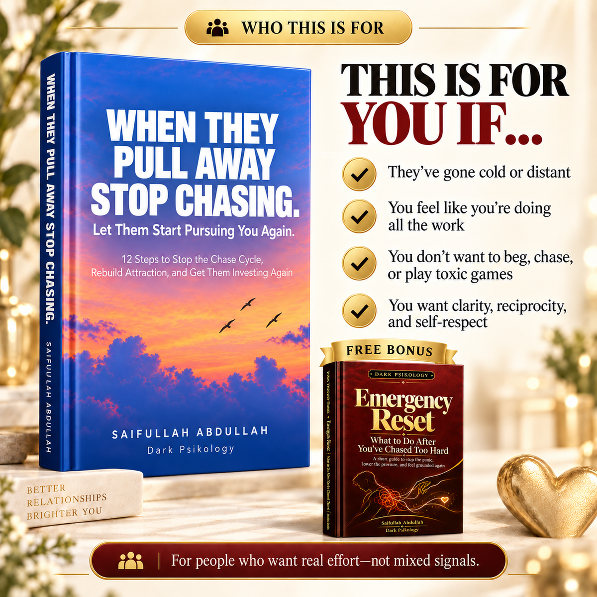 WHEN THEY PULL AWAY STOP CHASING. Let Them Start Pursuing You Again