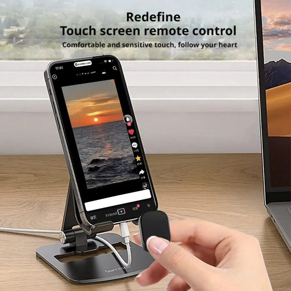 Auto Clicker Remote Control Page Turner, Wireless Scrolling Button  Automatic Click Device Selfie Shutter Fingertip Tool