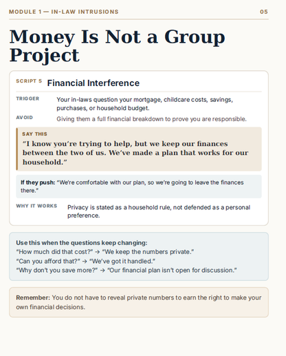 The Boundary Playbook: 25 Exact Scripts for Dealing with Intrusive Parents, In-Laws & Toxic Relatives