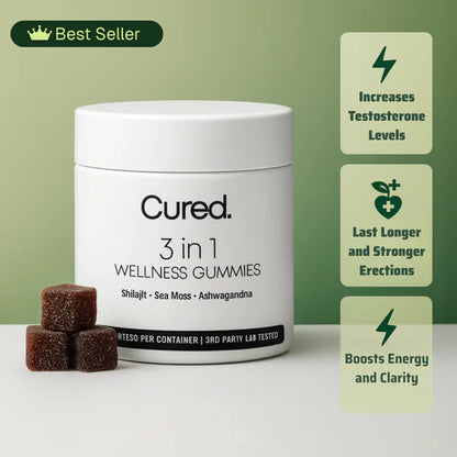 Cured 3 In 1 Gummies Cured Shilajit Gummies For Men