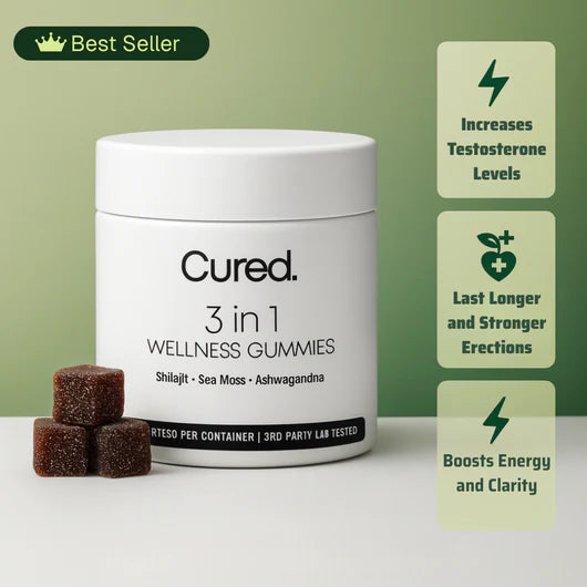 Cured 3 In 1 Gummies Cured Shilajit Gummies For Men
