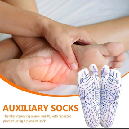 Meridian Socks Acupoint Massage Label Socks English Version