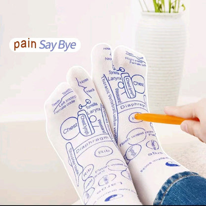 Meridian Socks Acupoint Massage Label Socks English Version