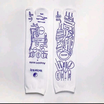 Meridian Socks Acupoint Massage Label Socks English Version