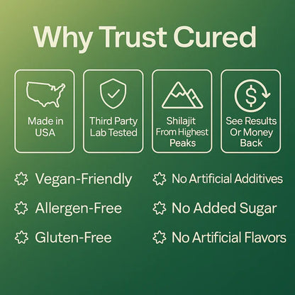 Cured 3 In 1 Gummies Cured Shilajit Gummies For Men
